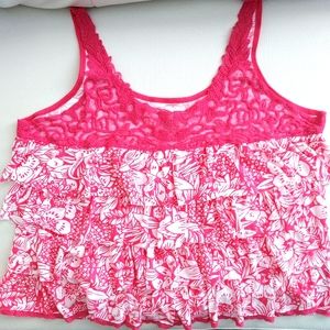 Aeropostale Pink & White Tank XXL